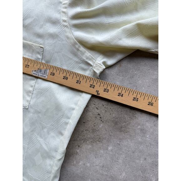 VTG 1970s Arrow Brand Dagger Collar Button Down Beige/Off-White Shirt Size Large - Picture 6 of 8